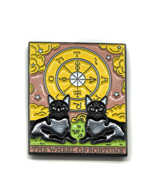 Broche Tarot Chat - Accessoire La Roue de Fortune