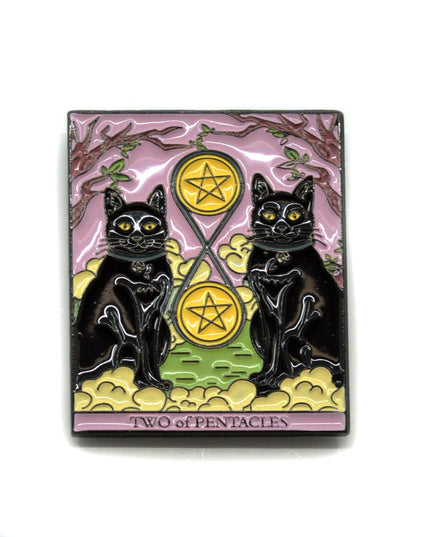 Épingle - Tarot du Chat | Deux de Deniers