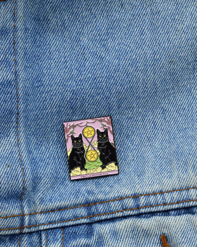 Épingle - Tarot du Chat | Deux de Deniers