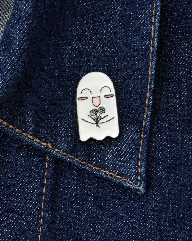 Broche - Accessoire fantôme fleuri pour Halloween et Pâques