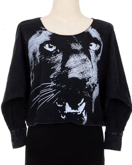 Distressed Leopard Print Sweater
