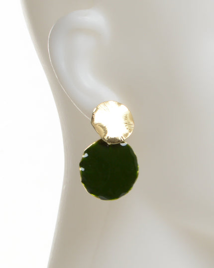 Boucles d'oreilles motif feuille