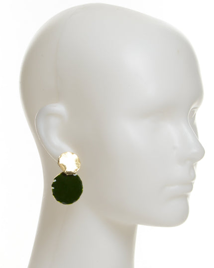 Boucles d'oreilles motif feuille