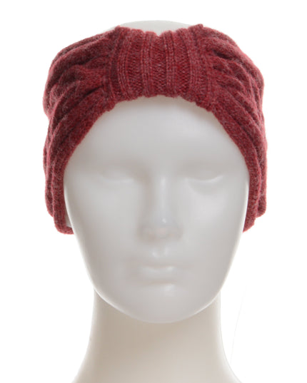 Burgundy Knitted Headband