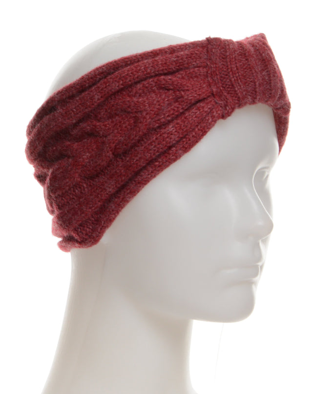 Burgundy Knitted Headband
