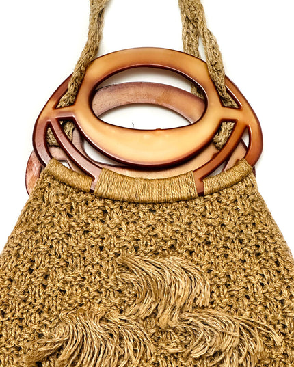 Sac vintage en chanvre tricoté - Idéal pour offrir en cadeau