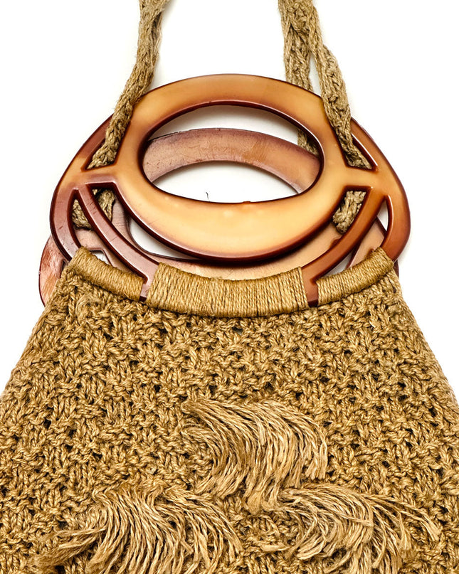 Sac vintage en chanvre tricoté - Idéal pour offrir en cadeau