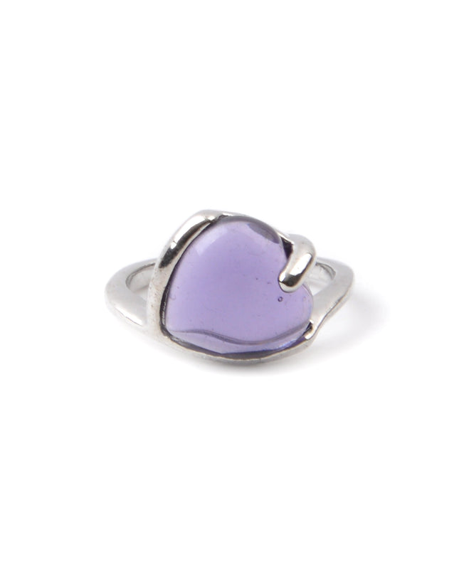 Bague bohème - Cœur violet
