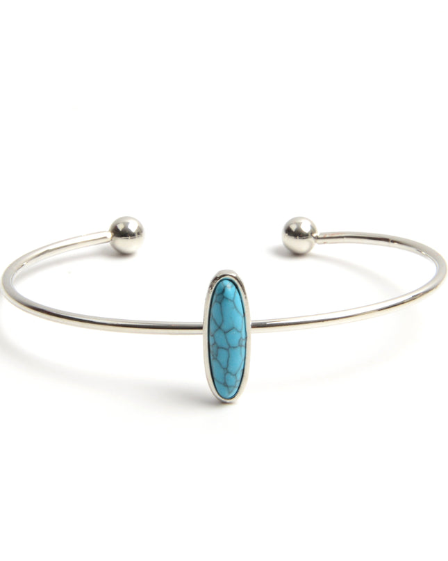 Bracelet en pierre précieuse - Ovale