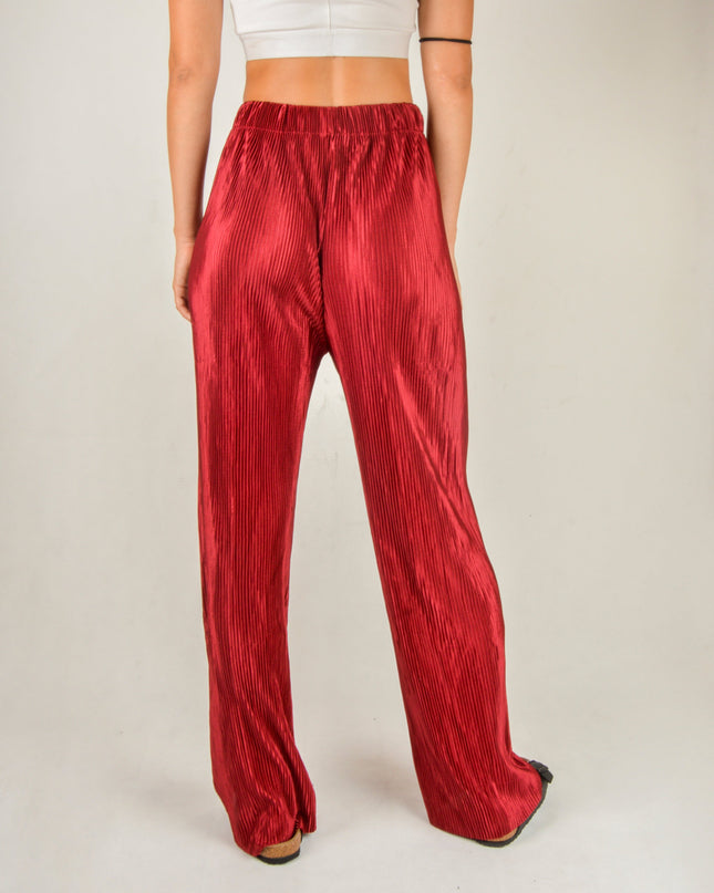 Pantalon en crêpe - Bordeaux | Un choix élégant et confortable