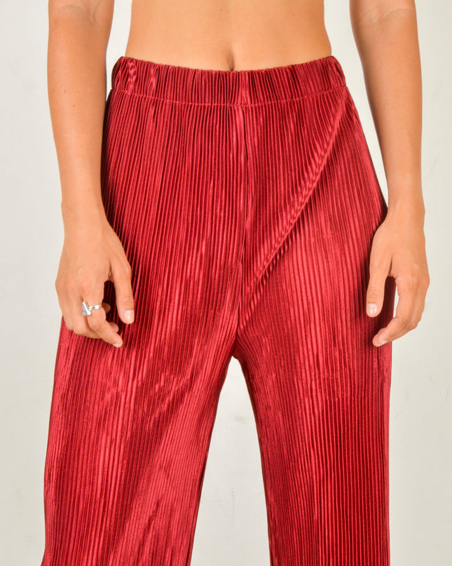 Pantalon en crêpe - Bordeaux | Un choix élégant et confortable