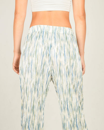 Pantalon crêpe rayé | Élégant et confortable