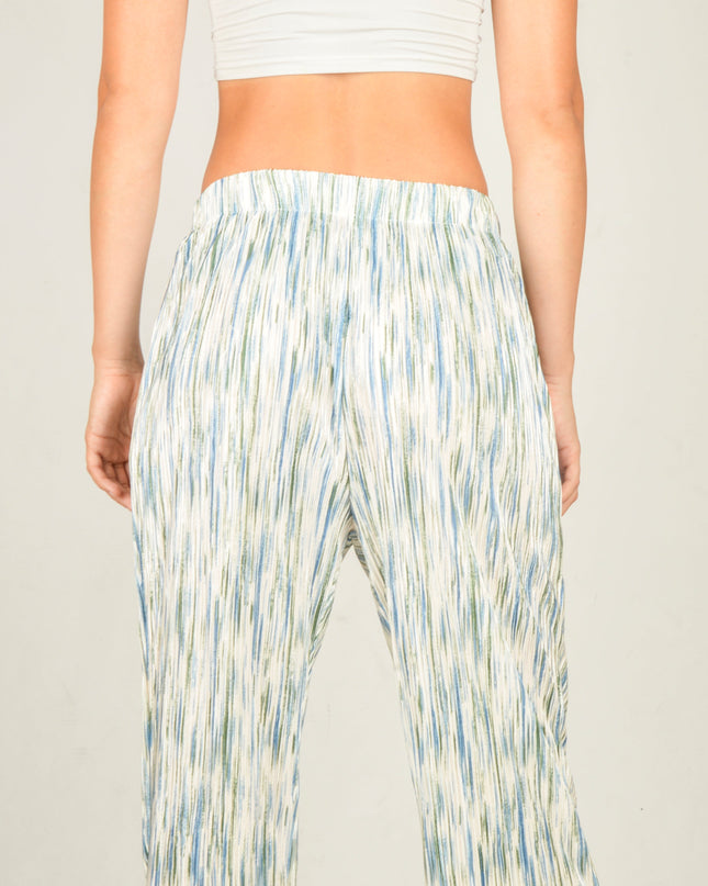 Pantalon crêpe rayé | Élégant et confortable