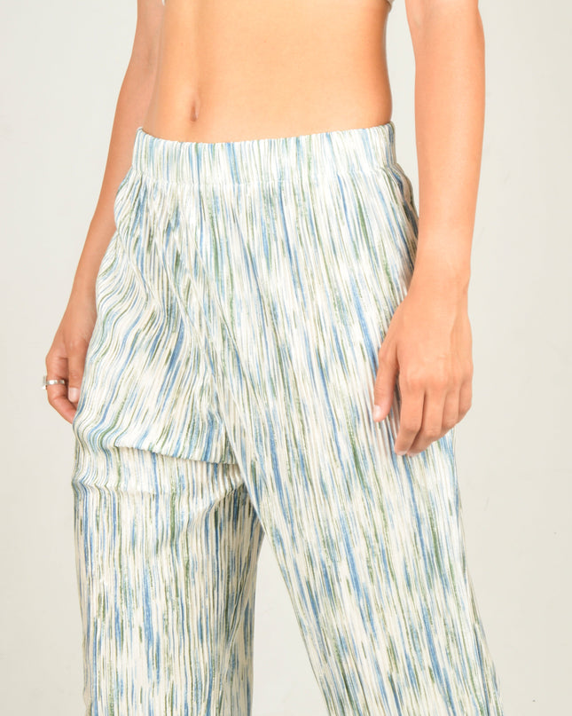 Pantalon crêpe rayé | Élégant et confortable