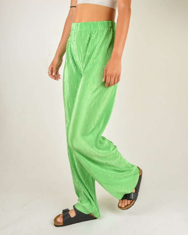 Pantalon crêpe vert | Vêtement d'intérieur confortable et indispensable