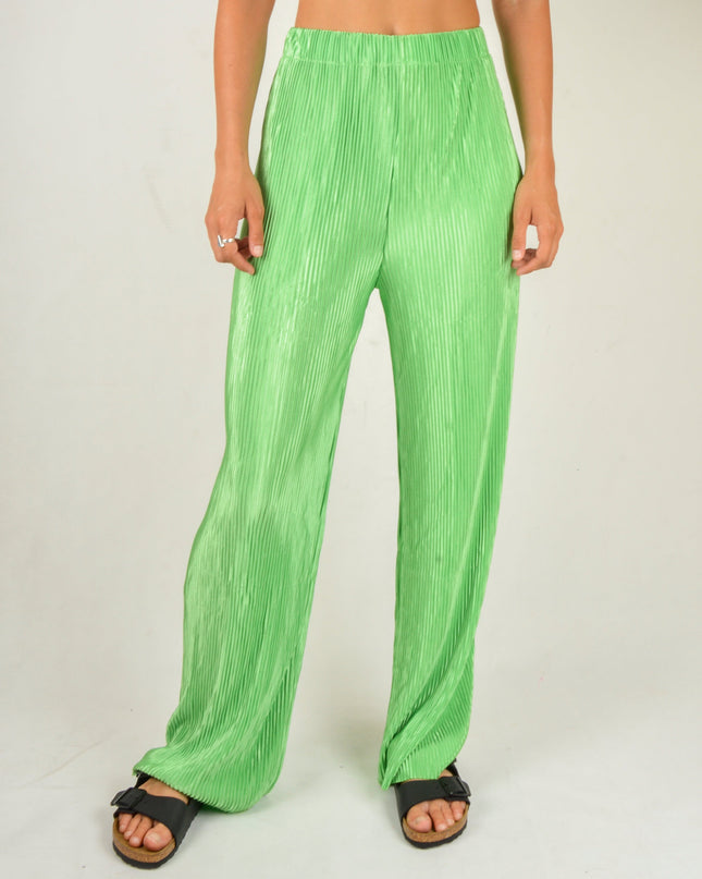 Pantalon crêpe vert | Vêtement d'intérieur confortable et indispensable