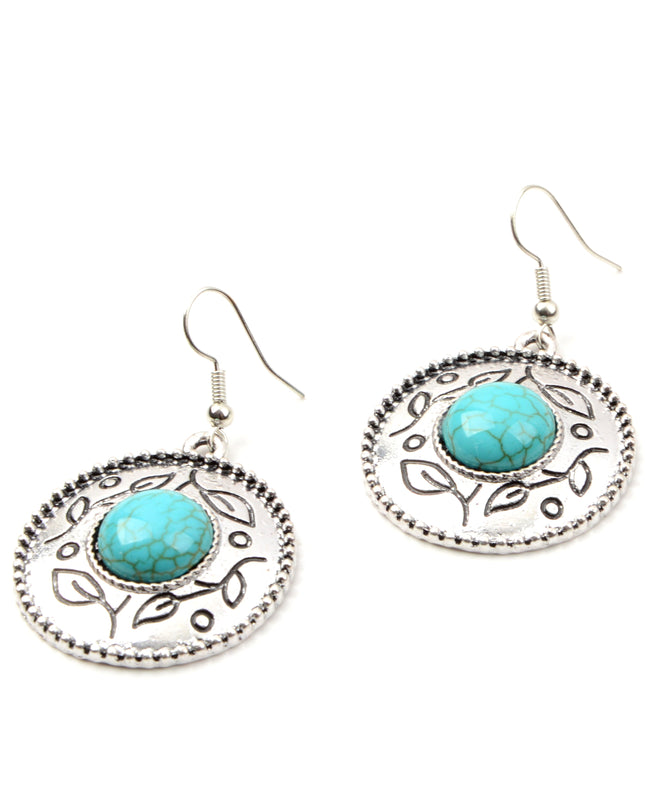 Boucles d'oreilles turquoise
