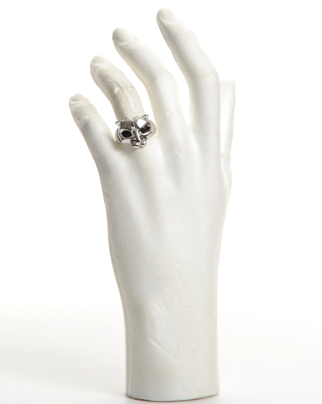 Bague léopard chromée