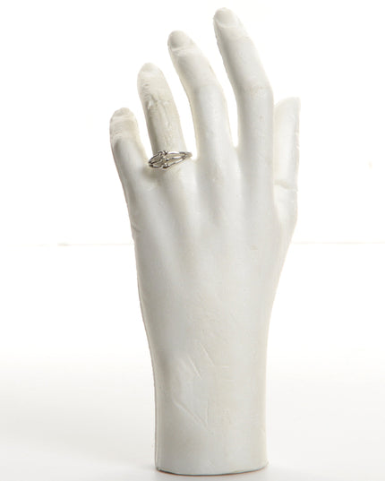 Anneau chromé à triple nœud