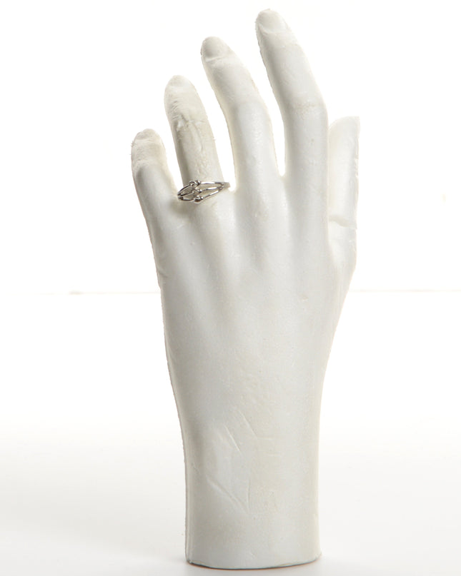 Anneau chromé à triple nœud