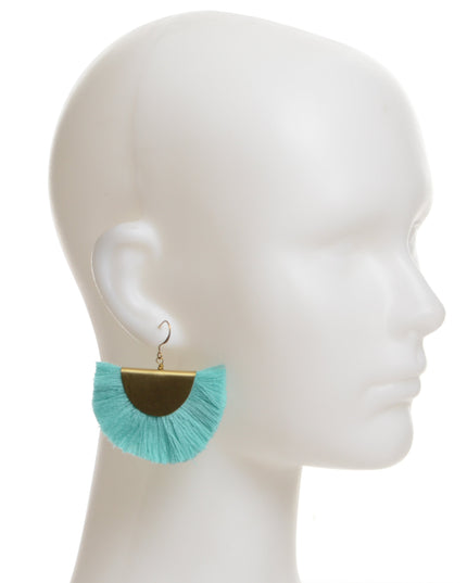 Boucles d'oreilles éventail - Turquoise pour Noël