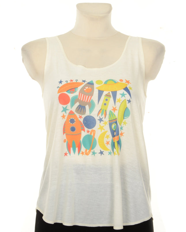 Débardeur ample - Motif fusées pour tous