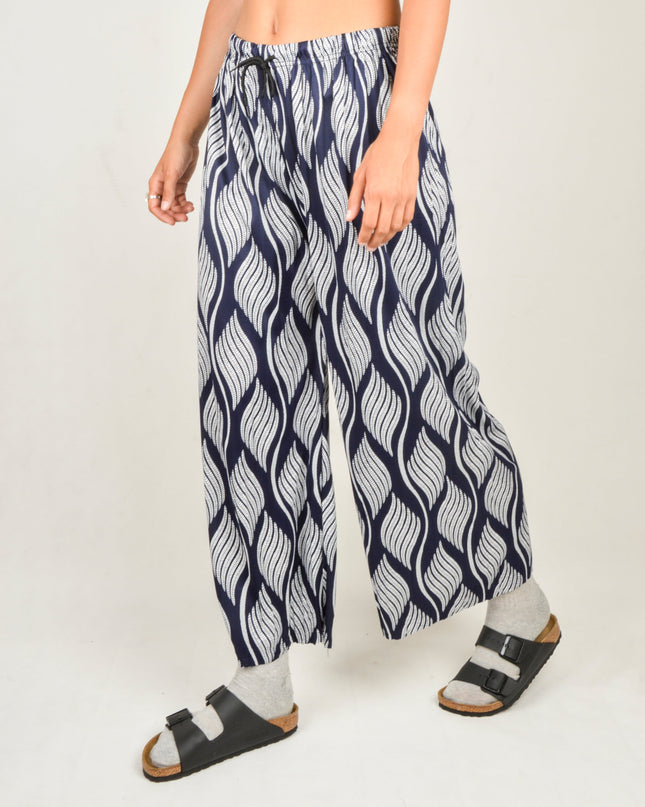 Pantalon Feuille - Bleu foncé | Vêtement d'intérieur confortable
