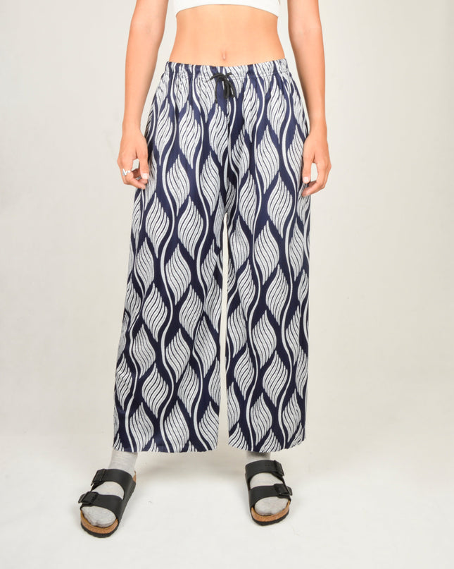 Pantalon Feuille - Bleu foncé | Vêtement d'intérieur confortable