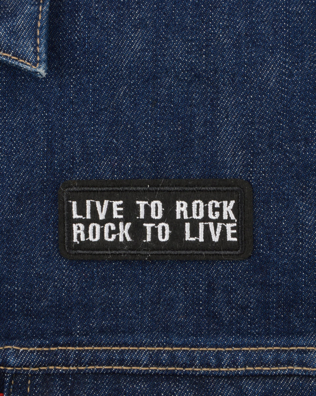 Écusson thermocollant « Vivre pour le rock »