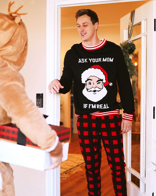 Men's Ask Your Mom Ugly Christmas Sweater