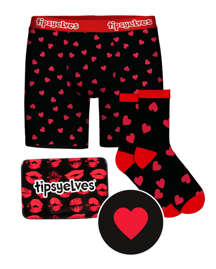Men's Hearts on Fire Boxers & Socks Gift Set