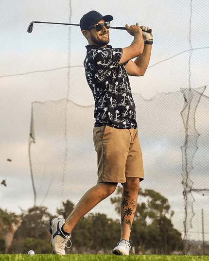 Men's Monochrome Moonlight Disc Golf Polo