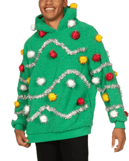 Men's Oh Christmas Tree Hooded Ugly Christmas Sweater