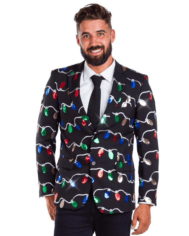 Men's Sequin Tangle Wrangler Blazer with Tie