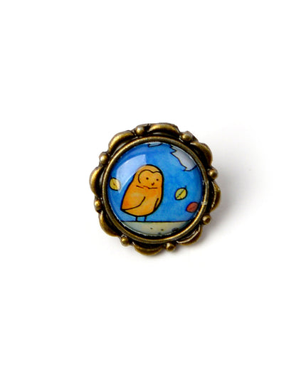 Boucles d'oreilles hibou I