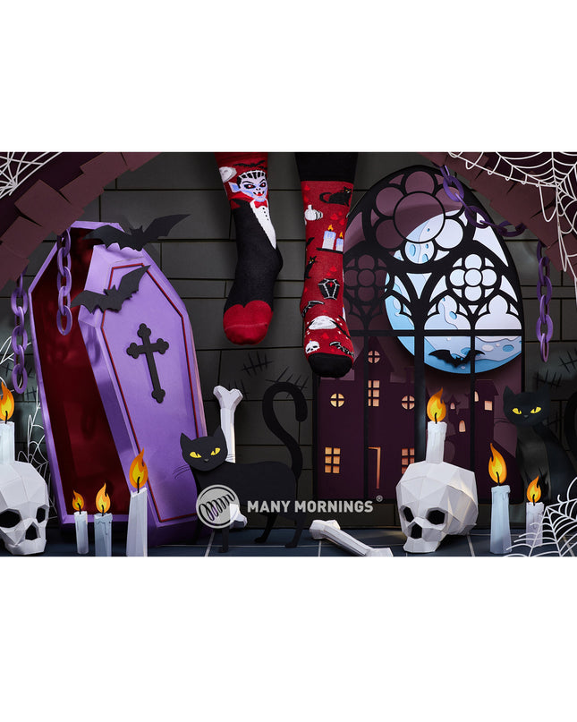 Many Mornings Zokni - Chaussettes d'Halloween Bloody Drakula amusantes pour tous