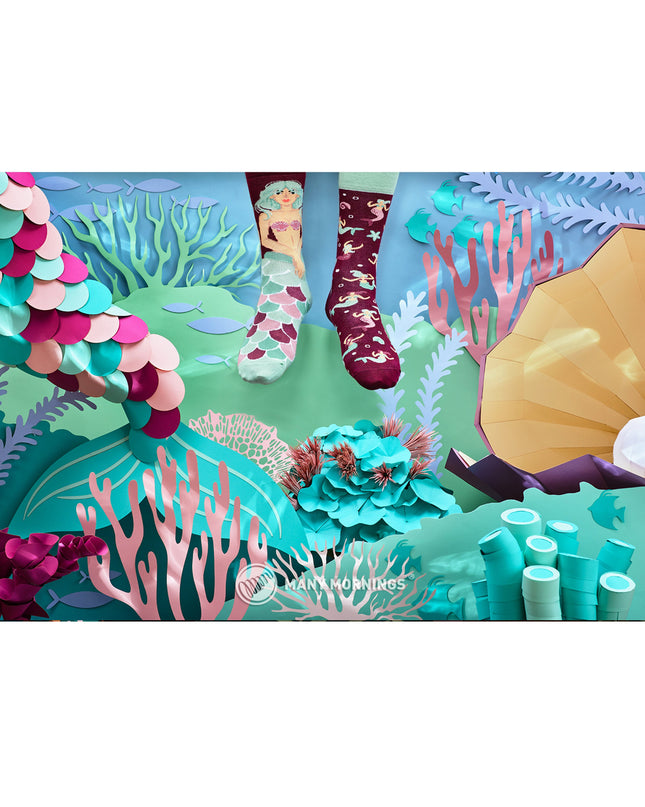 Many Mornings Zokni - Chaussettes amusantes Sirène Mystique pour tous les âges