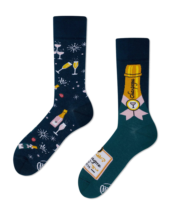 Zokni Many Mornings - Chaussettes amusantes pour une douche au champagne