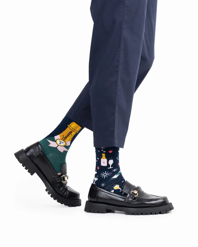 Zokni Many Mornings - Chaussettes amusantes pour une douche au champagne