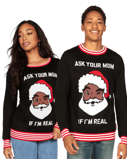 Matching Ask Your Mom Couples Ugly Christmas Sweater