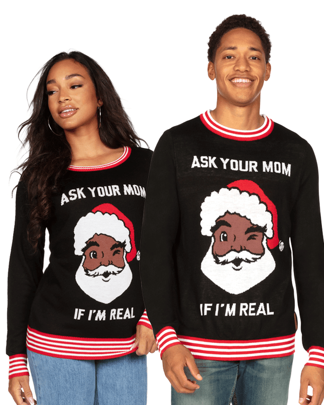 Matching Ask Your Mom Couples Ugly Christmas Sweater
