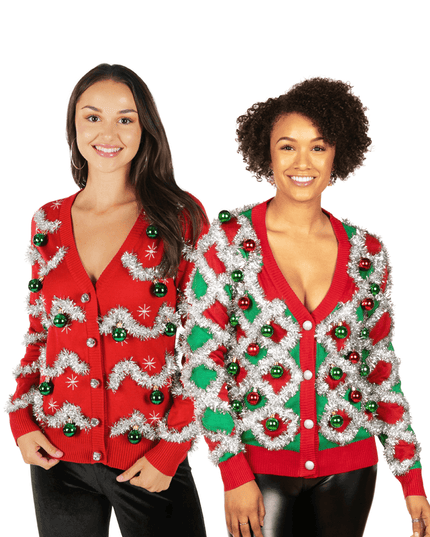 Matching Tacky Tinsel Couples Ugly Christmas Sweater