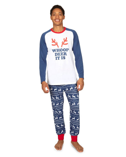 Men's Whoop Deer It Is Crew Neck Pajama Set