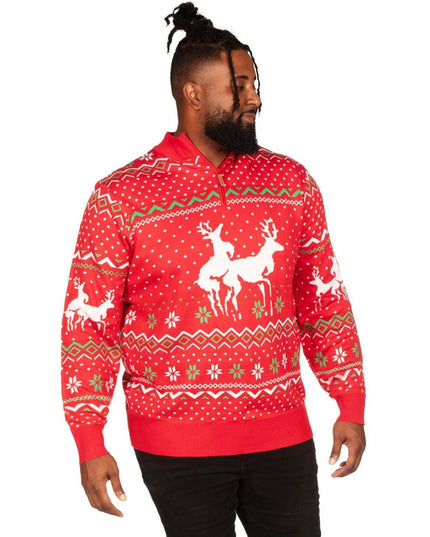 Men's Christmas Climax Big and Tall Ugly Christmas Sweater
