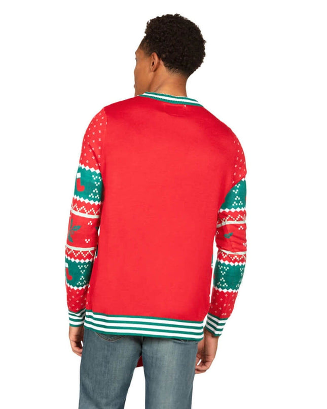 Men's My Eyes Are Up Here Ugly Christmas Sweater