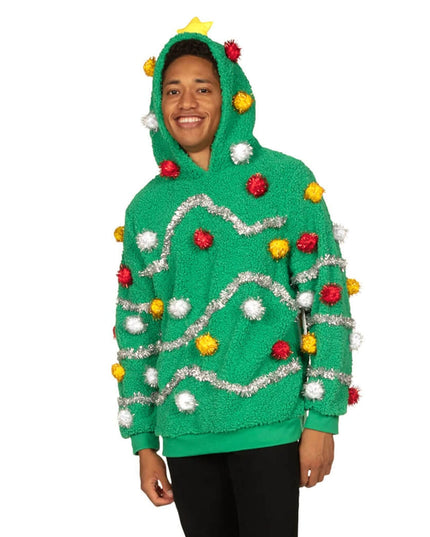 Men's Oh Christmas Tree Hooded Ugly Christmas Sweater