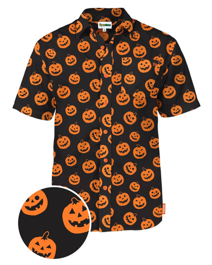 Men's Pumpkin Button Down Shirt