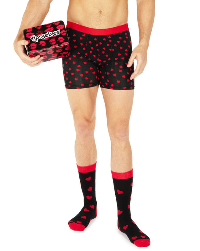 Men's Hearts on Fire Boxers & Socks Gift Set