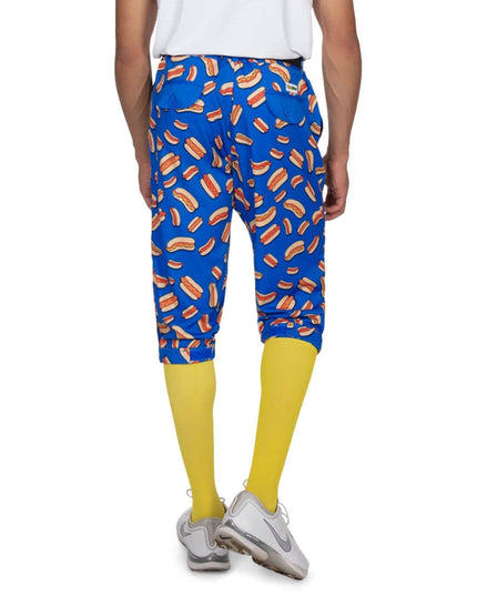 Men's Hot Dog Golf Knickers with Yellow Golf Socks