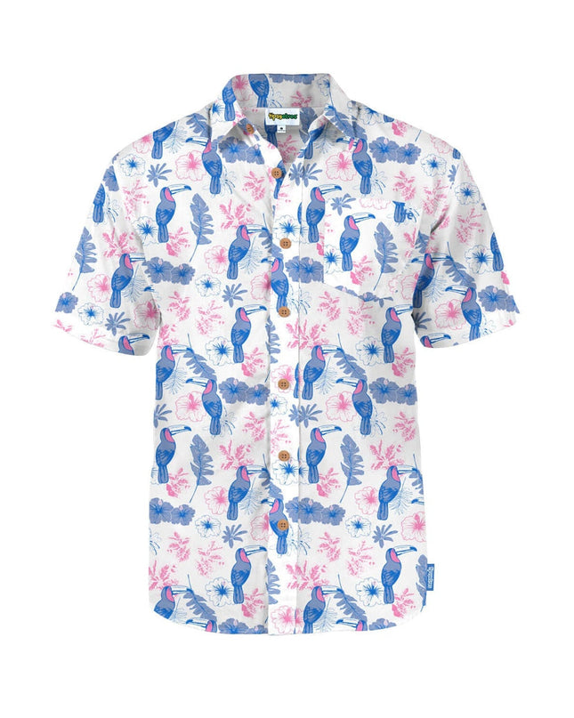 Men's Toucan Tango White Hawaiian Shirt